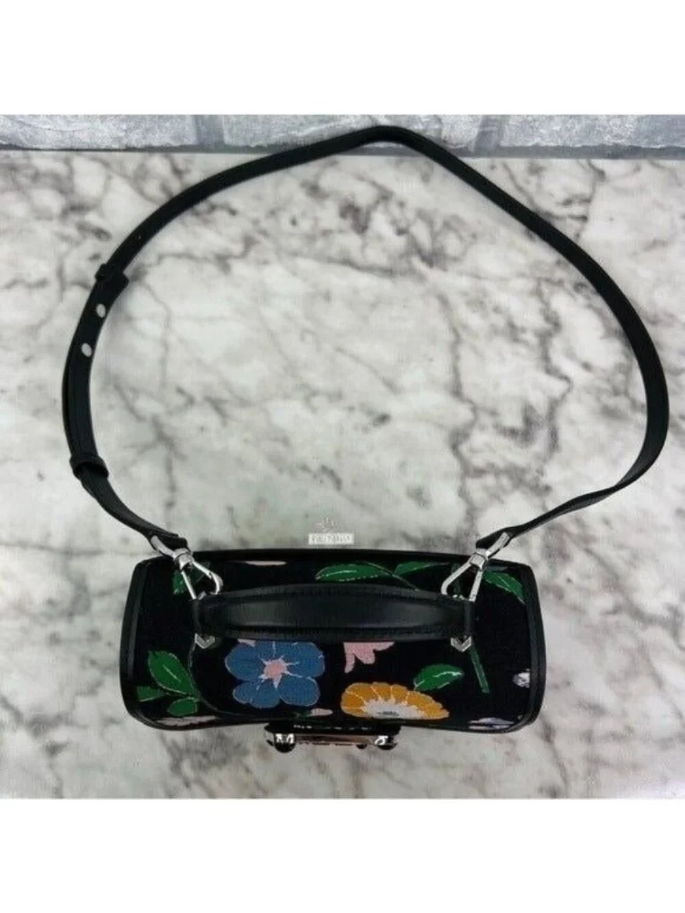 Kate Spade Lovitt Buckled Floral Jacquard Small Top-handle Crossbody